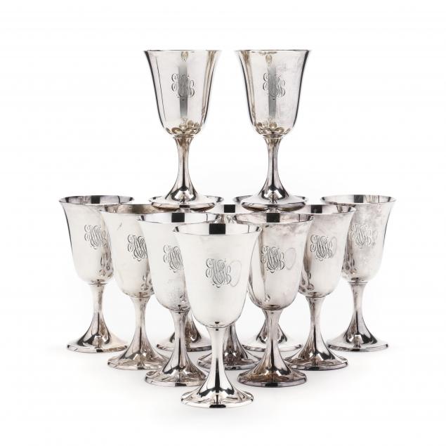 A SET OF TWELVE GORHAM PURITAN