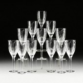 A SET OF TWELVE LALIQUE ETCHED