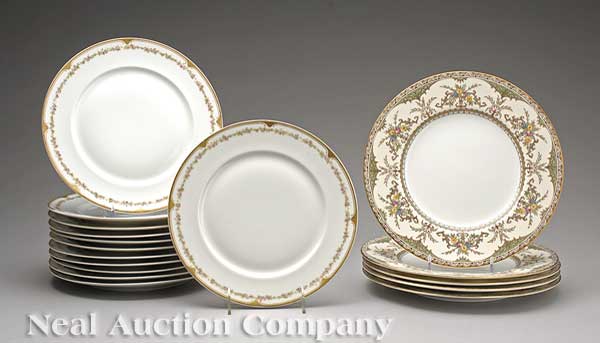 A Set of Twelve Limoges Porcelain