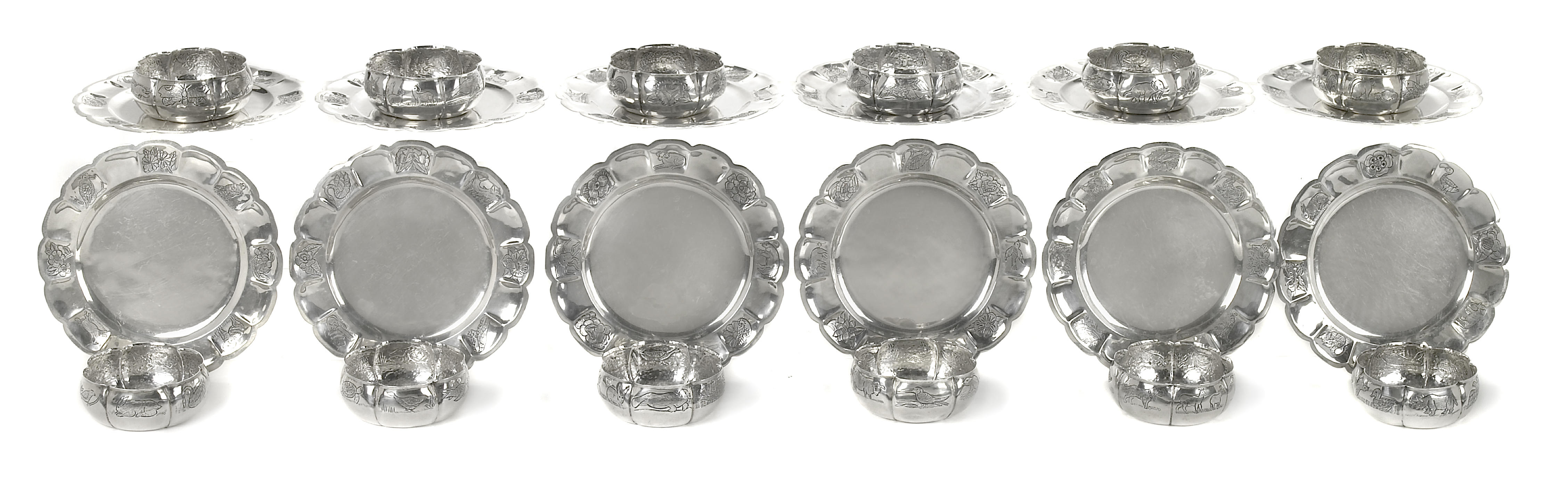 A set of twelve Mexican hand