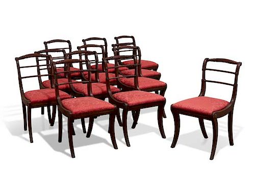 A SET OF TWELVE REGENCY DINING