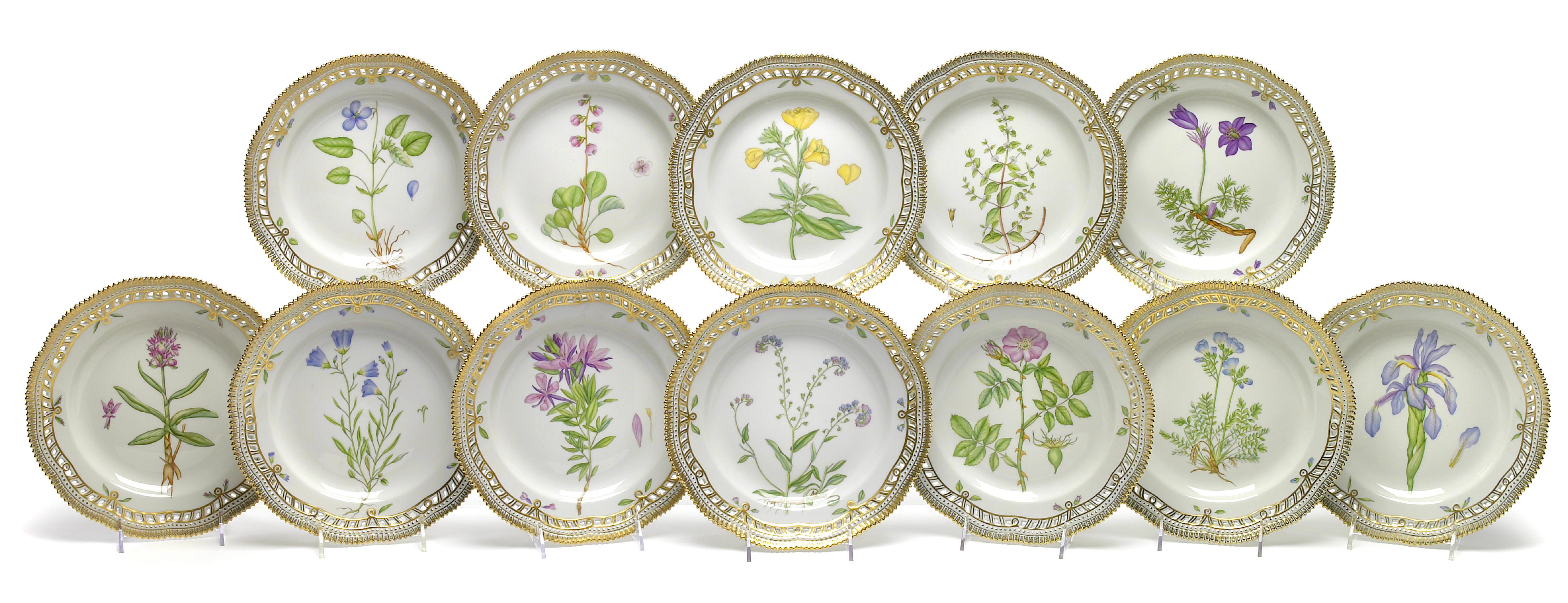 A set of twelve Royal Copenhagen