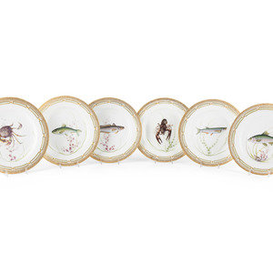 A Set of Twelve Royal Copenhagen