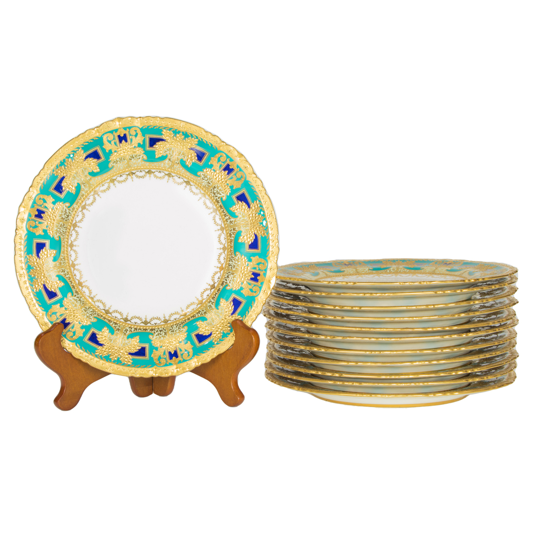A SET OF TWELVE ROYAL CROWN DERBY