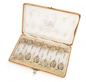 A SET OF TWELVE RUSSIAN SILVER