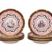 A Set of Twelve Sèvres Style P