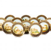 A Set of Twelve Sèvres Porcela