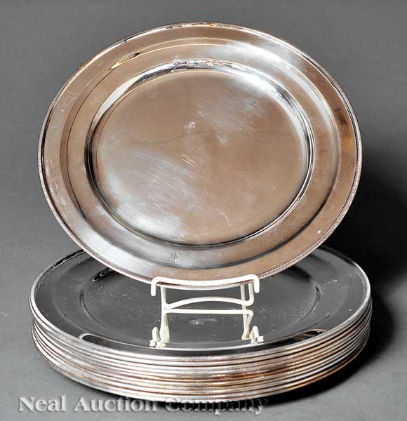 A Set of Twelve Silverplate Service