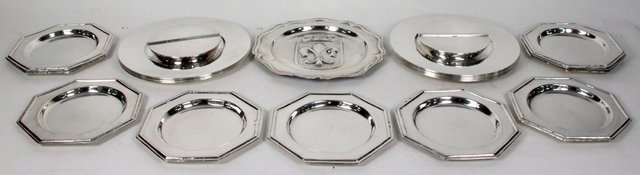 A set of twelve Spanish silver