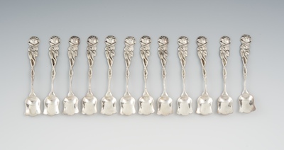 A Set of Twelve Sterling Silver