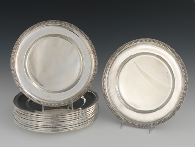A Set of Twelve Sterling Silver