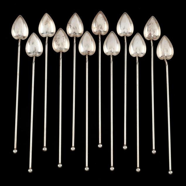 A SET OF TWELVE STERLING SILVER
