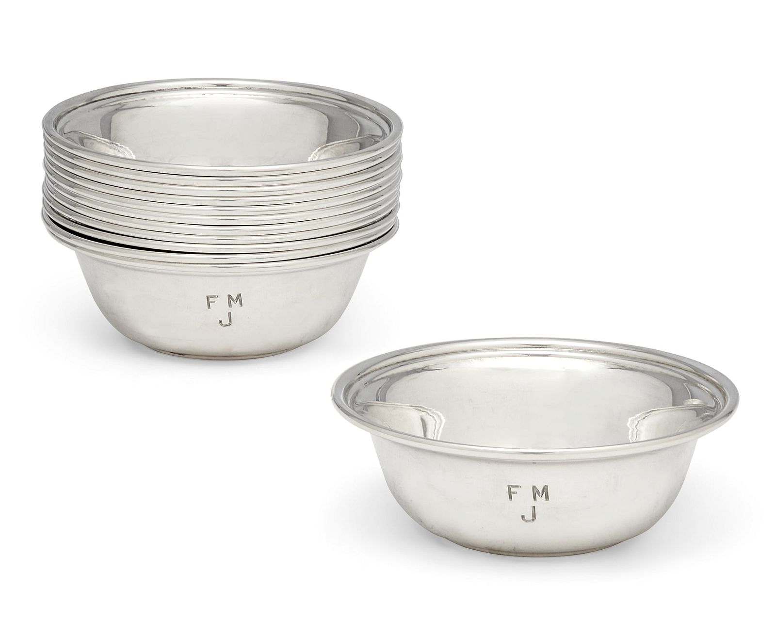 A SET OF TWELVE STERLING SILVER