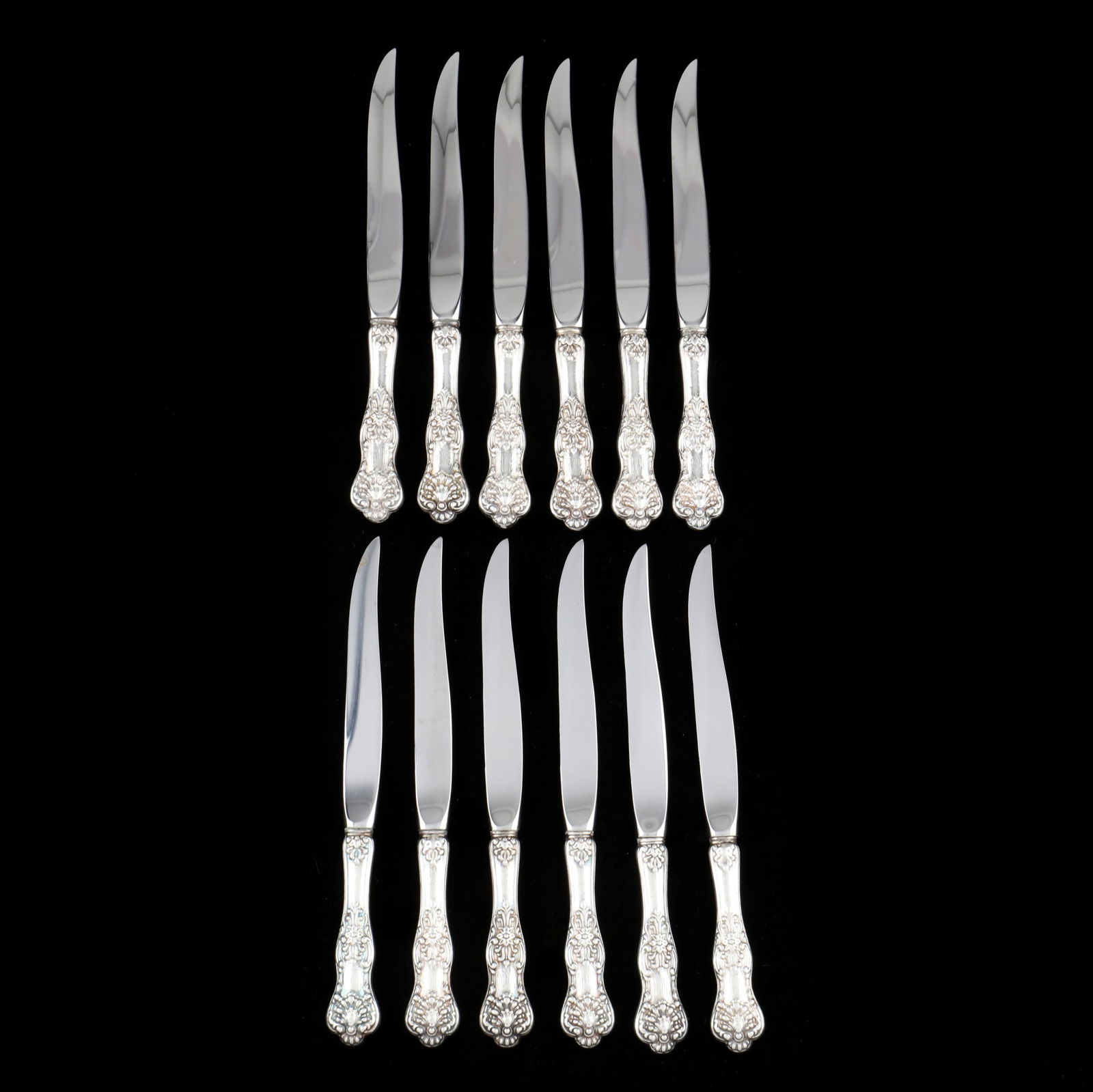 A SET OF TWELVE STERLING SILVER 