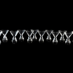 A Set of Twelve Steuben Cocktail