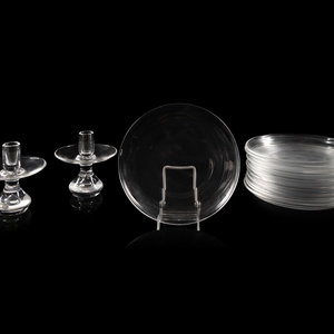 A Set of Twelve Steuben Glass Bread