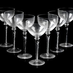 A Set of Twelve Twist-Stem Wine