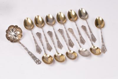 A set of twelve Victorian silver