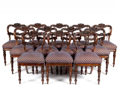 A set of twelve William IV rosewood