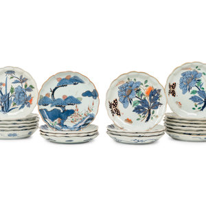 A Set of Twenty-One Japanese Export