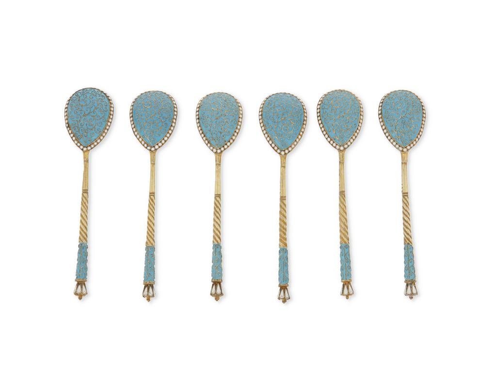 A SET OF VASILY AGAFONOV VERMEIL