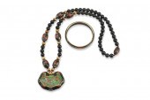 A SET OF VINTAGE CLOISONNé ENA