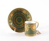 A SEVRES `JEWELLED' GREEN-GROU