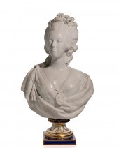 A SèVRES PORCELAIN BUST OF MAR