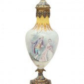 A Sèvres Style Gilt Bronze and