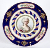A Sèvres style plate, the cent