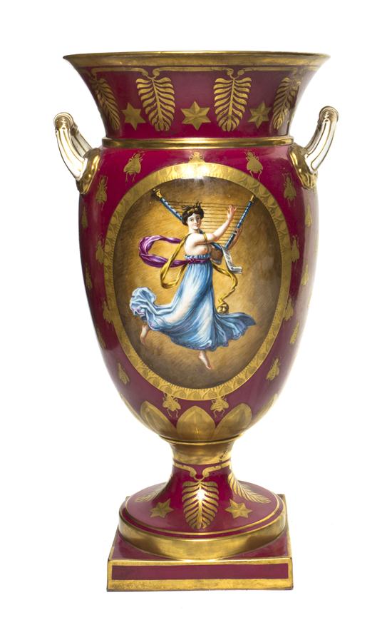* A Sevres Style Porcelain Urn of