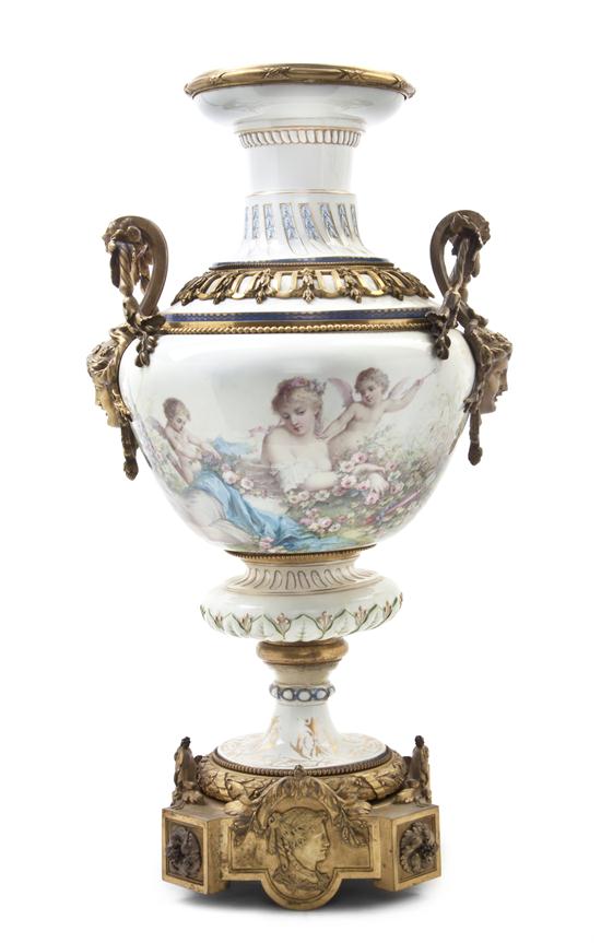 * A Sevres Style Porcelain and Gilt