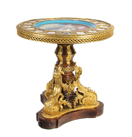A Sevres Style Porcelain and Gilt