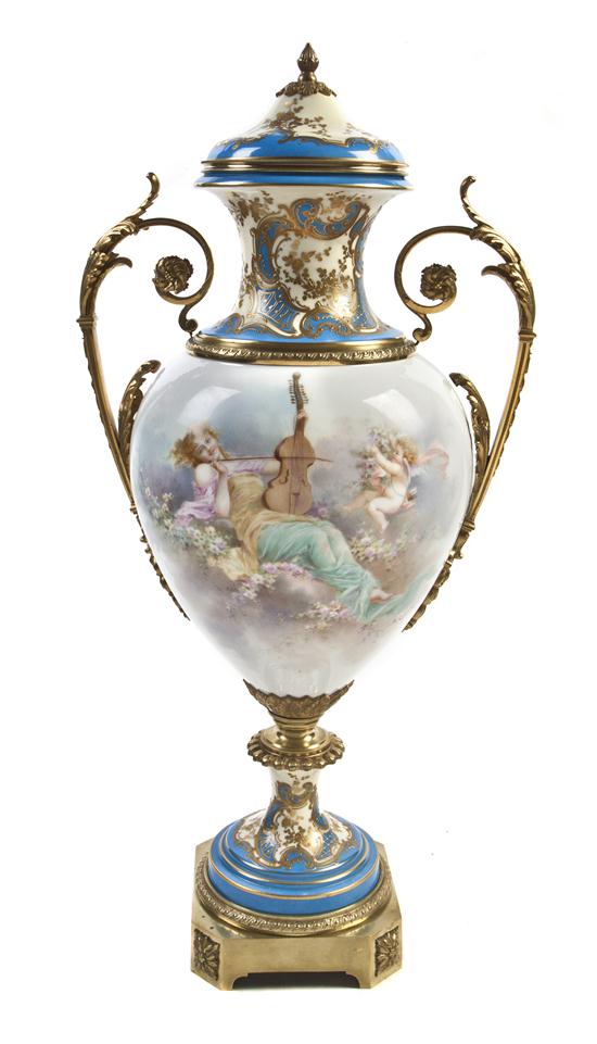 A Sevres Style Porcelain and Gilt