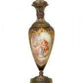 A Sevres Style Porcelain And C
