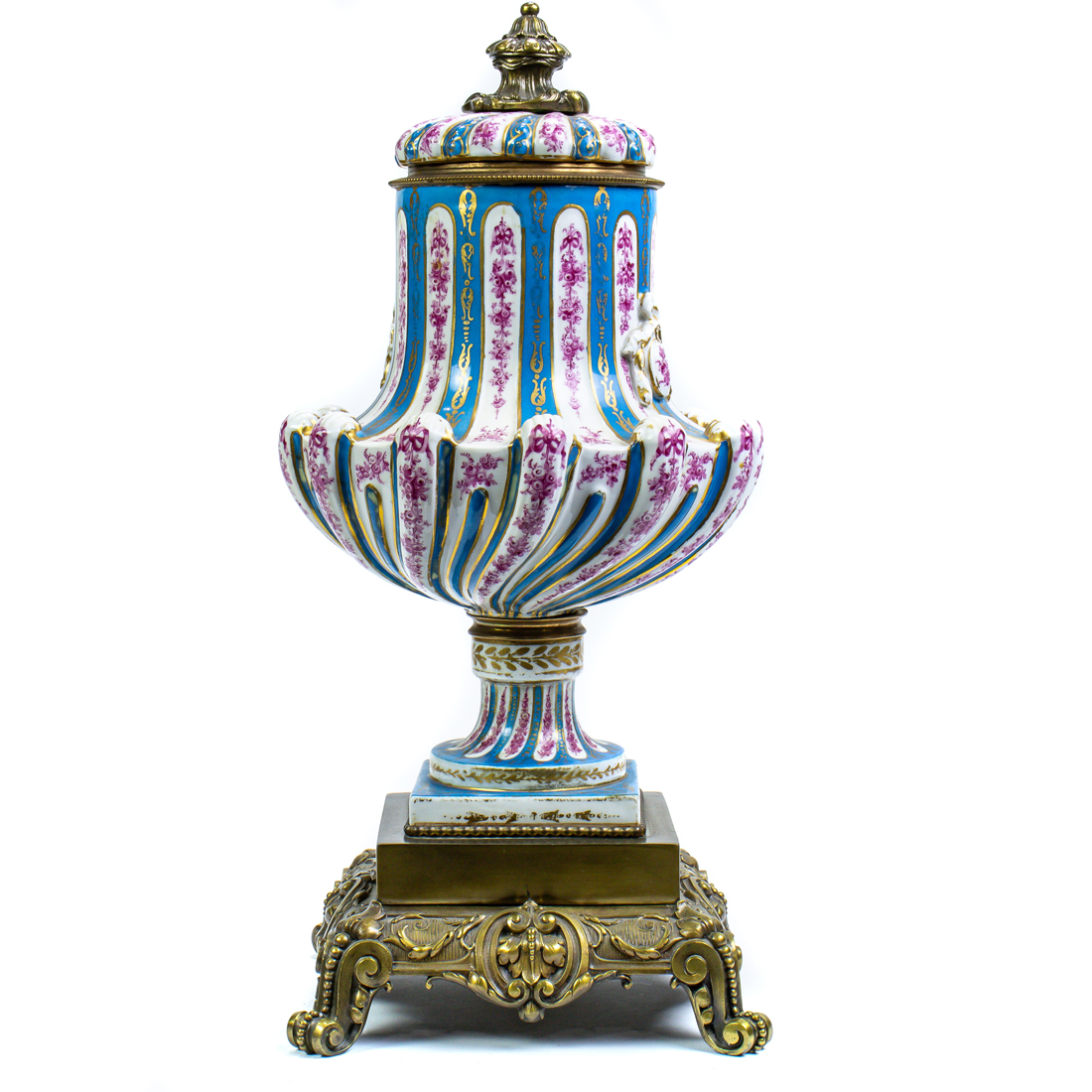 A SEVRES STYLE PORCELAIN BRONZE