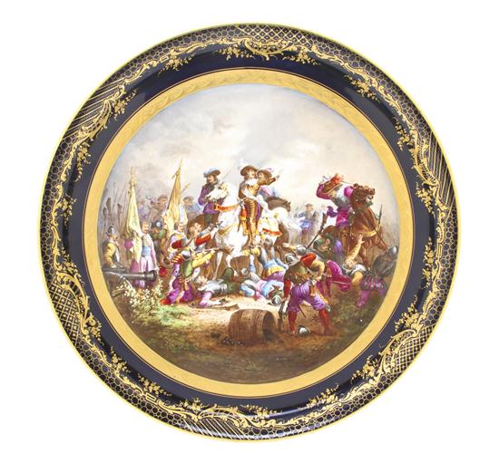 A Sevres Style Porcelain Charger of