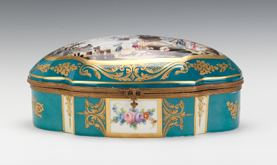 A Sevres Style Porcelain Jewelry