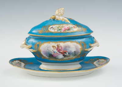 A Sevres Style Sauce Tureen The