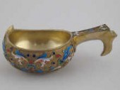 A shaded enamelled Russian sil
