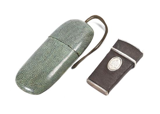 A Shagreen Etui Case of tapering