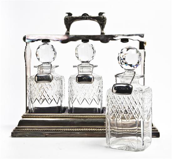 A Sheffield Plate and Cut Glass