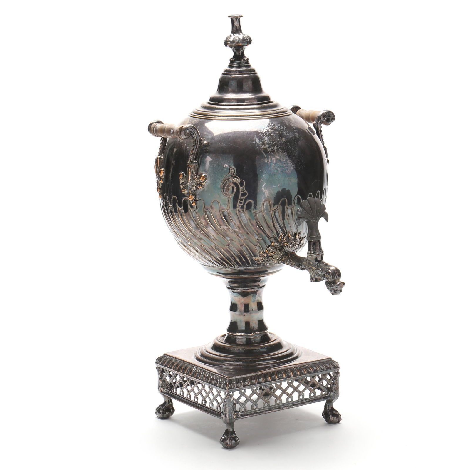 A SHEFFIELD SILVER-PLATED TEA