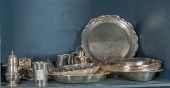 A SHELF LOT OF MOSTLY PLATED H