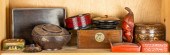 A SHELF OF ASIAN WOOD AND LACQ