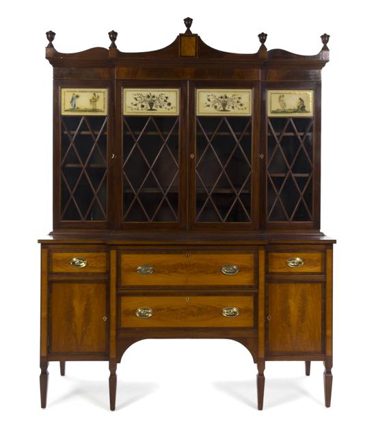 A Sheraton Style Mahogany Secretary