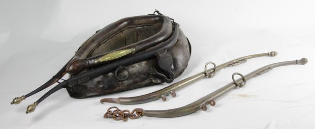 A Shire horse collar brass