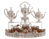 A SHREVE SILVER SEVEN PIECE TE