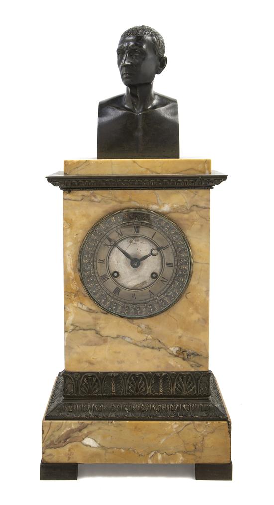 A Sienna Marble and Bronze