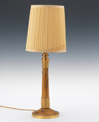 A Sienna Marble Candlestick